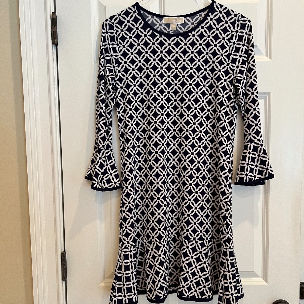 Michael Michael  Kors navy and white dress size M. New with tags!